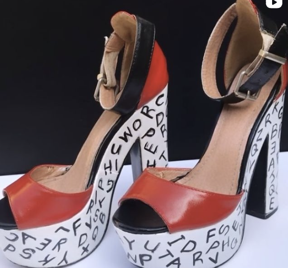 Kwea image for Red and white heels is missing